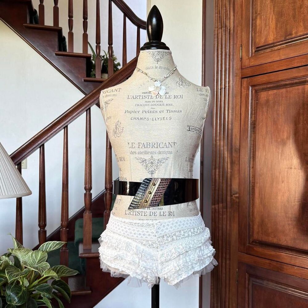 KASO Waist Belt Bracelet 1989 Disco Vintage Body Art Black Brown Gold